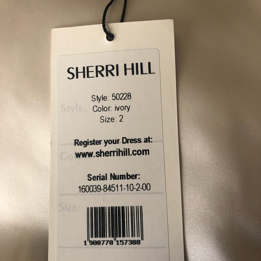 Sherri Hill Ivory short Strapless dress Size 2